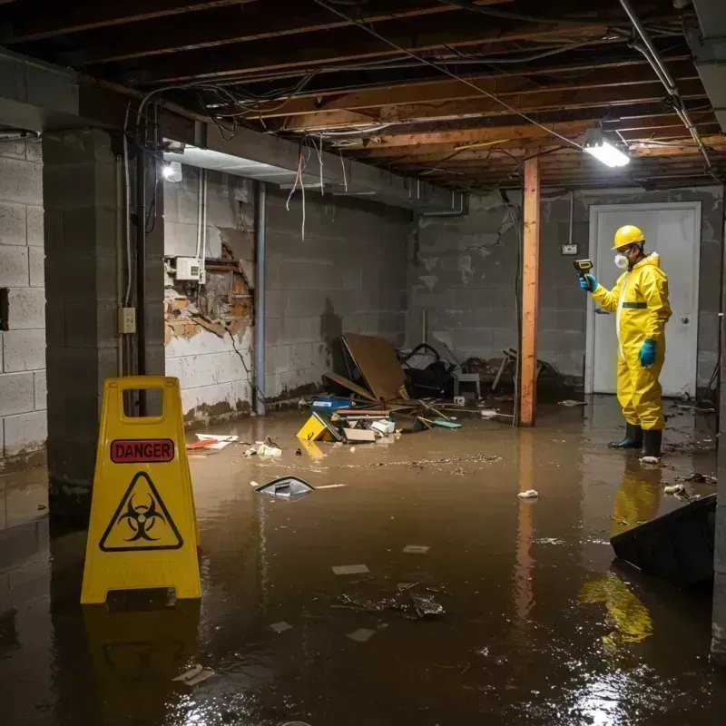 Flooded Basement Electrical Hazard in Massac, KY Property